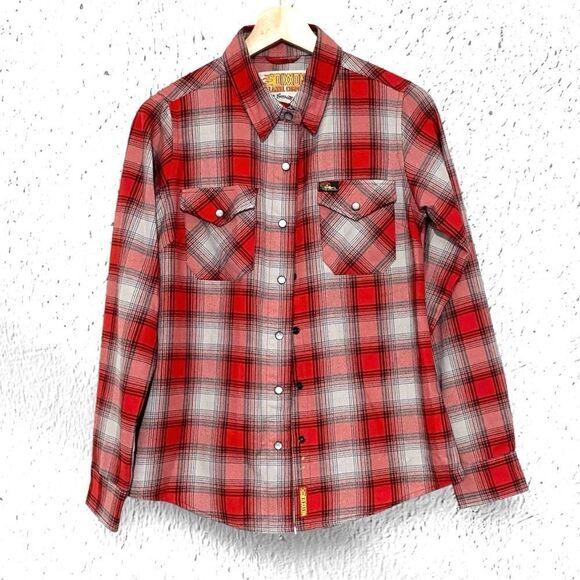 DIXXON Shirt Flannel NEW Clay Smith Pearl Snap Coastal Cowgirl Women’s Size S - Picture 2 of 9